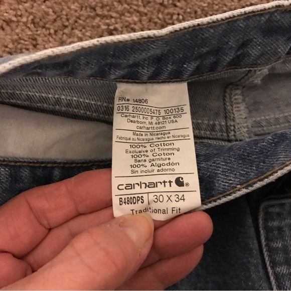 CARHARTT Mens Relaxed Fit Denim Jeans 30/34 - Picture 2 of 6